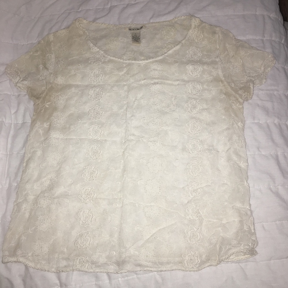 White lace Short sleeve